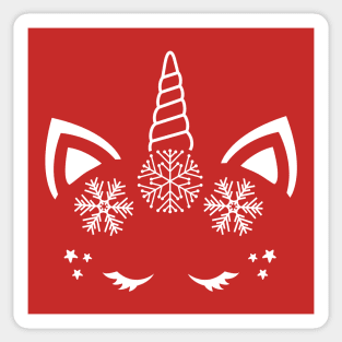 Christmas Unicorn Sticker